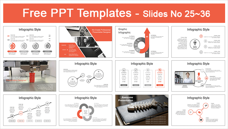  3D Printing Technology PowerPoint Templates			 