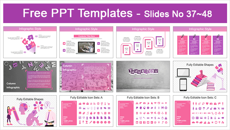  ABC Alphabet Blocks PowerPoint Templates			 