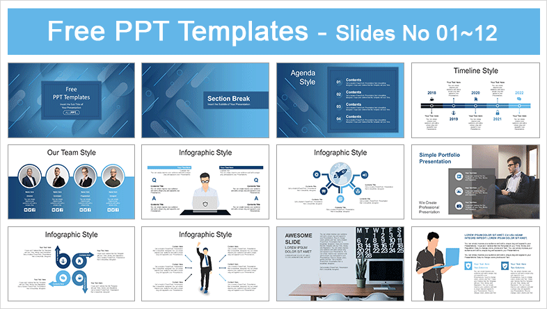  Abstract Dynamic Geometric PowerPoint Templates			 