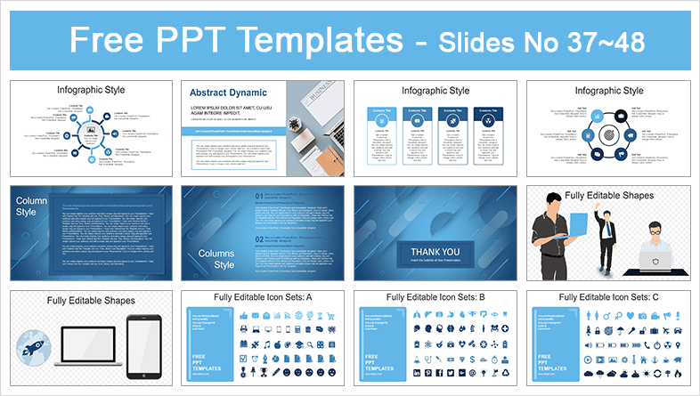  Abstract Dynamic Geometric PowerPoint Templates			 