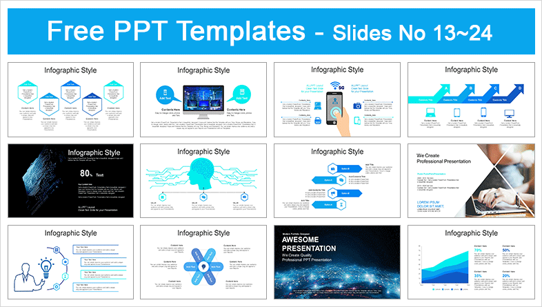  Abstract Hi-Tech Hexagons PowerPoint Templates			 