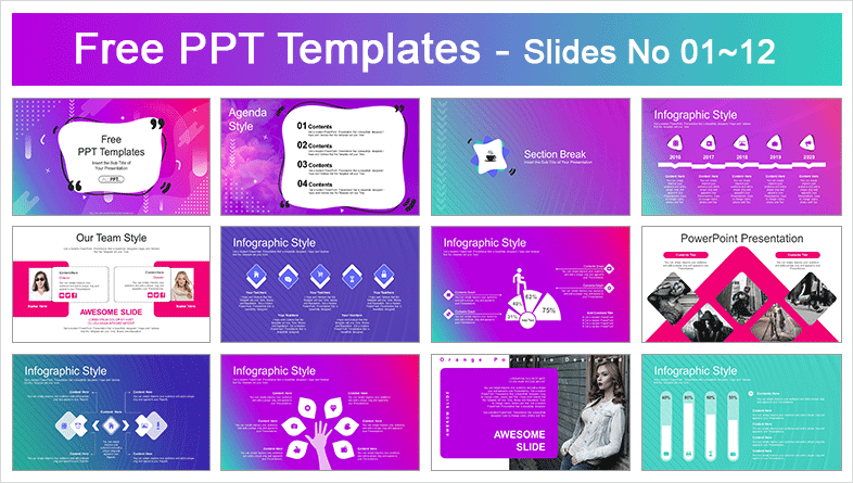  Abstract Modern Bubble PowerPoint Templates			 