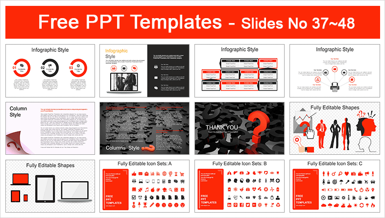  Abstract Question Mark PowerPoint Templates			 