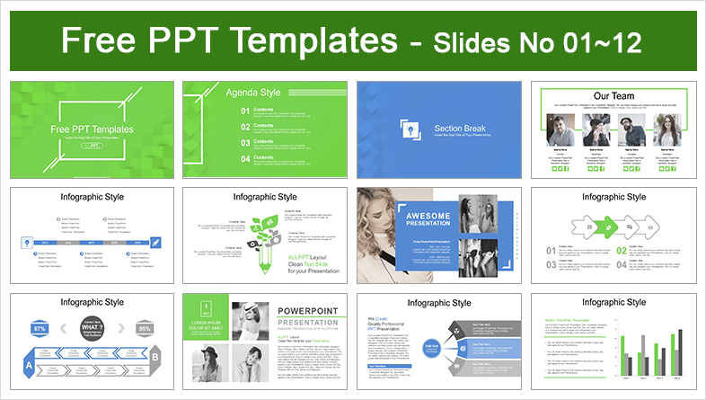  Abstract Squares PowerPoint Templates			 