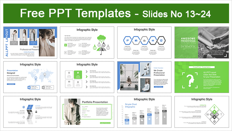  Abstract Squares PowerPoint Templates			 