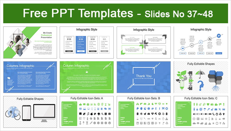  Abstract Squares PowerPoint Templates			 