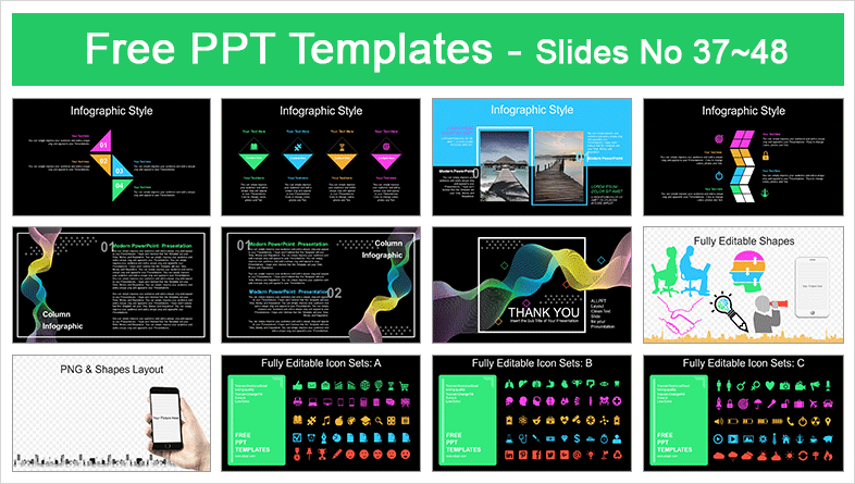  Abstract Wave Lines PowerPoint Templates			 