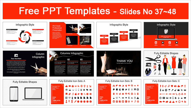  Black dummy measuring tape PowerPoint Templates			 