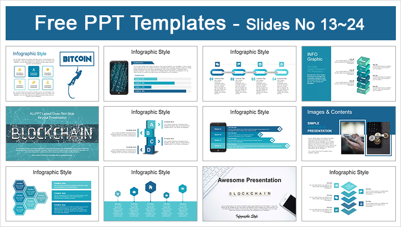  Block Chain PowerPoint Templates			 