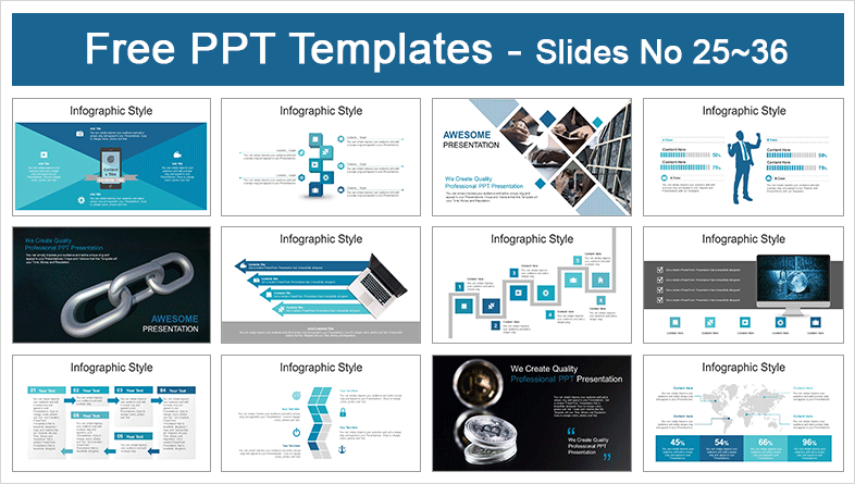  Block Chain PowerPoint Templates			 