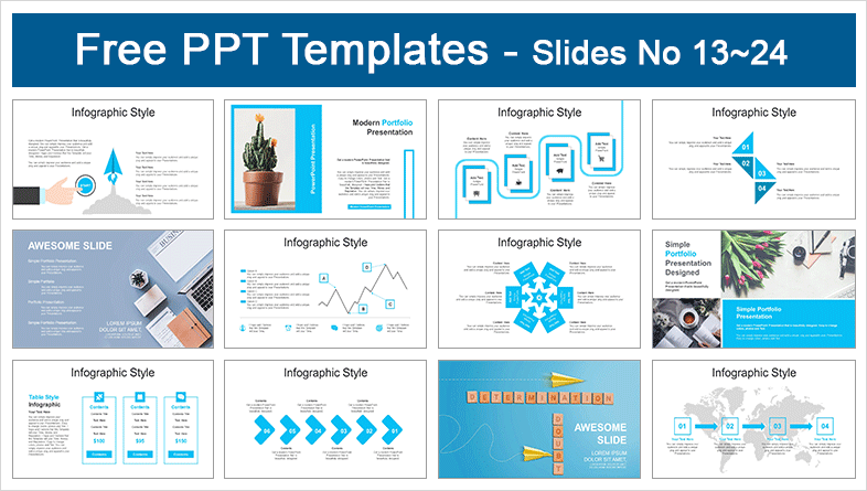  Blue Unique Paper Plane PowerPoint Templates			 