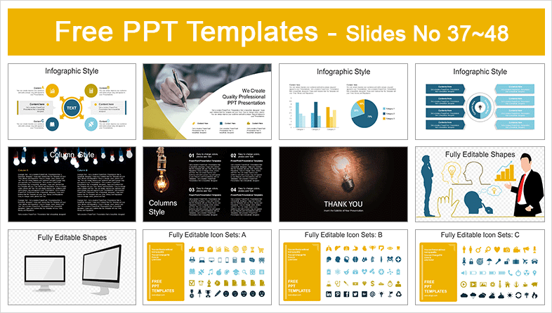  Business Ideas Light Bulbs PowerPoint Templates			 