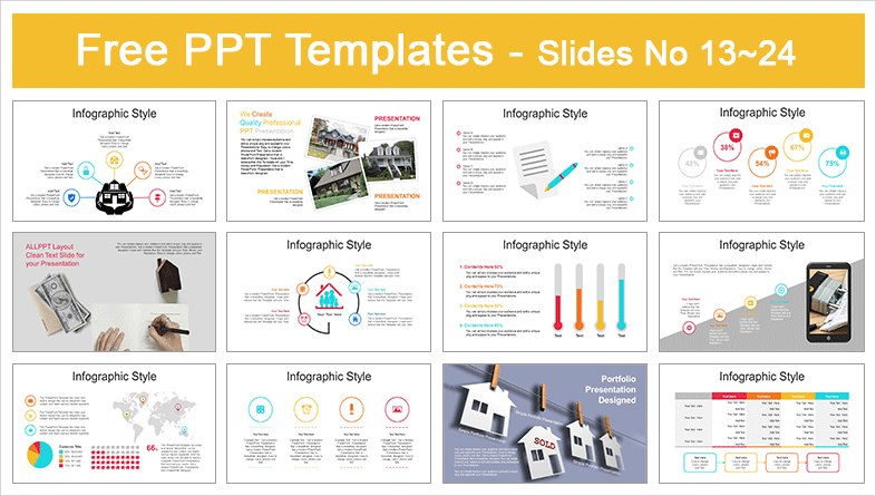  Businessman House Icon Touch PowerPoint Templates			 