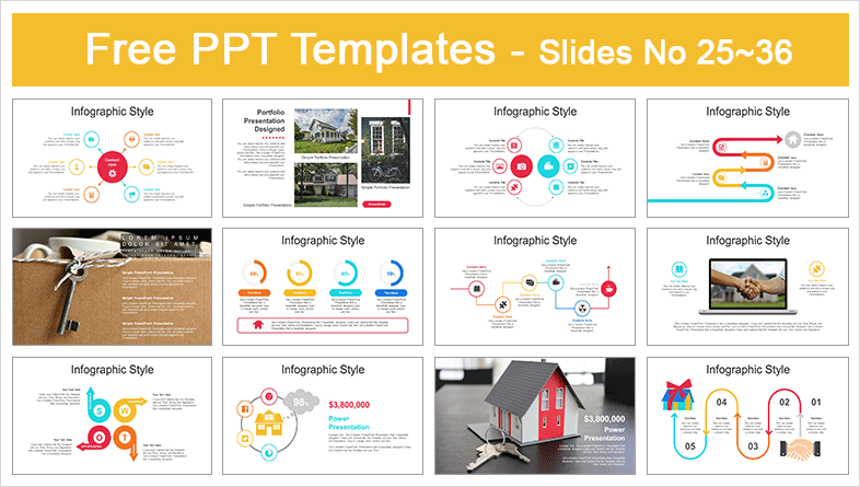  Businessman House Icon Touch PowerPoint Templates			 