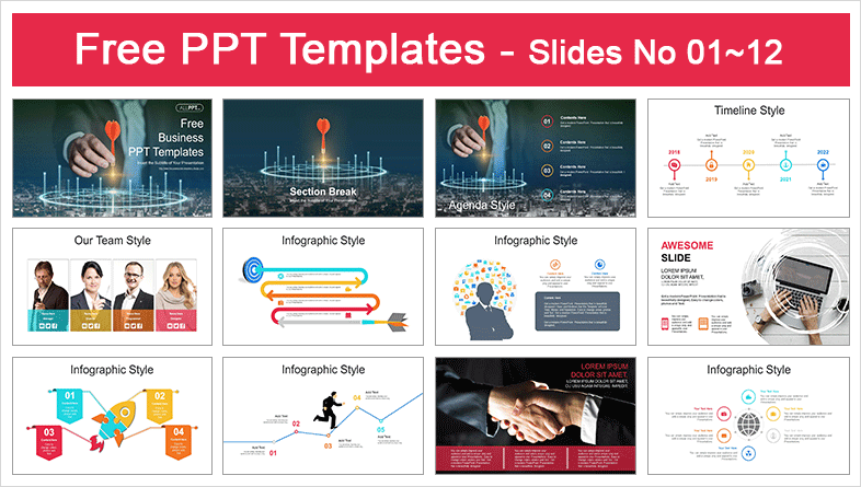  Businessman Target Marketing PowerPoint Templates 