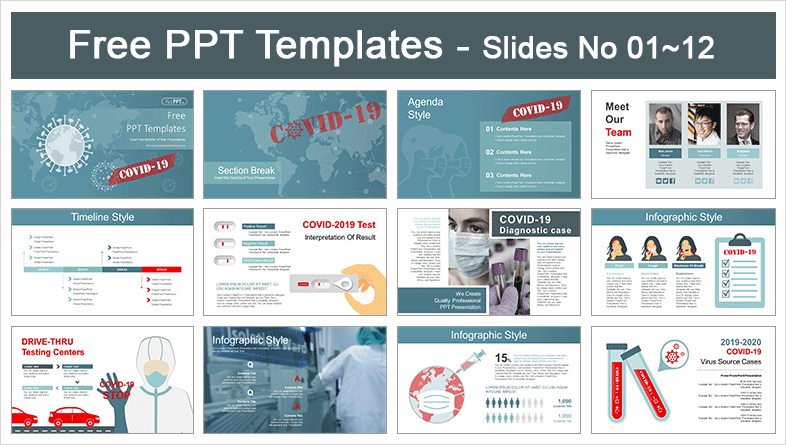  COVID-19 Testing Centers PowerPoint Templates			 