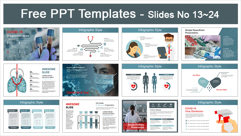  COVID-19 Testing Centers PowerPoint Templates			 