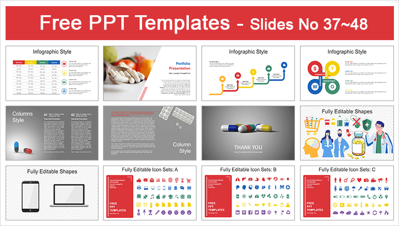  Capsules Medication Balancing PowerPoint Templates			 