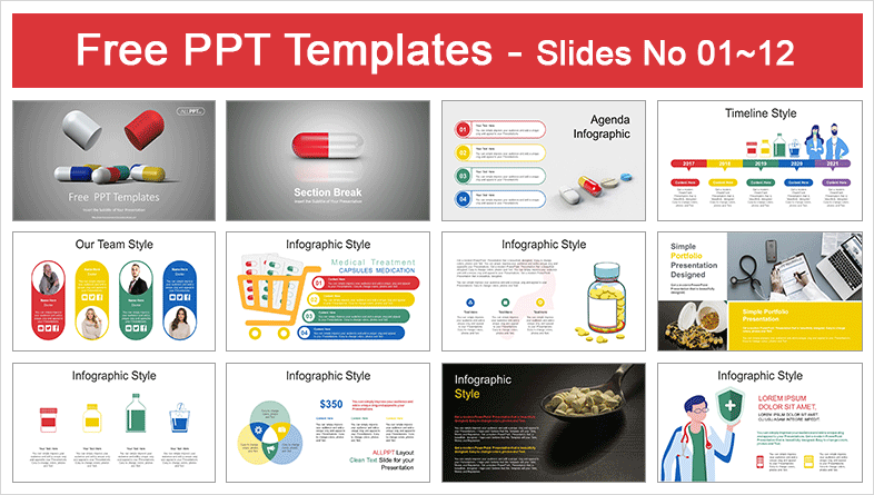  Capsules Medication Balancing PowerPoint Templates			 