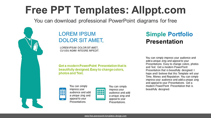  Catholic Priest PowerPoint Diagram			 