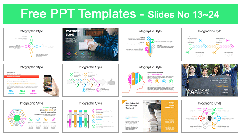  Chalk Drawn Books PowerPoint Templates			 