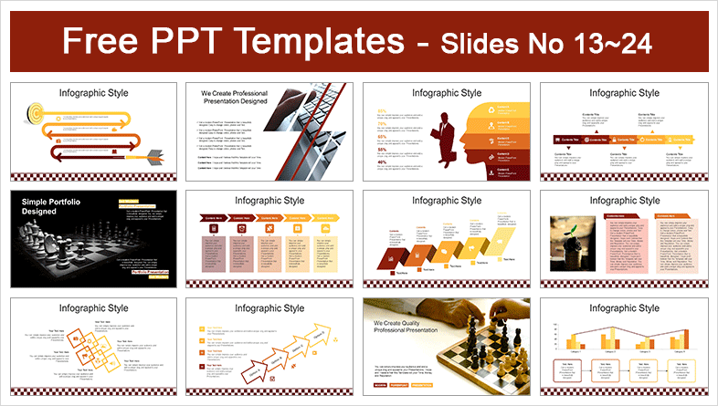  Chess Game Businessman PowerPoint Templates			 