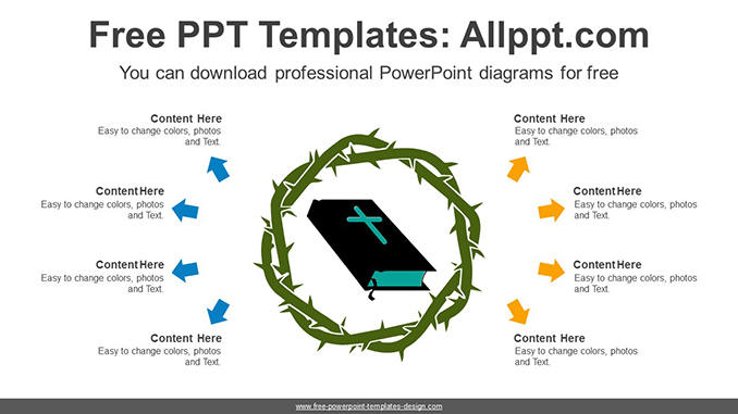  Christianity Jesus Crown PPT Diagram			 