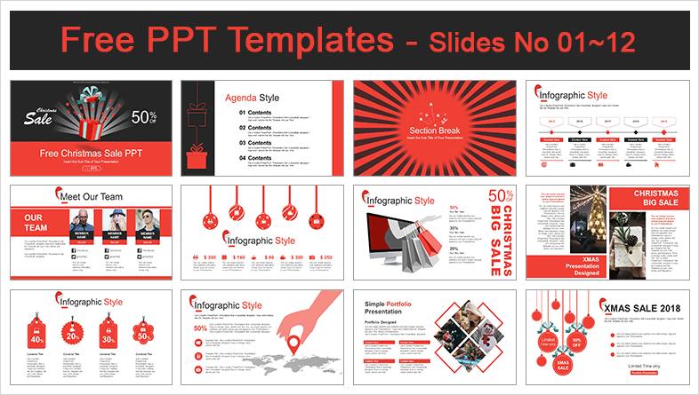  Christmas Sale PowerPoint Templates			 