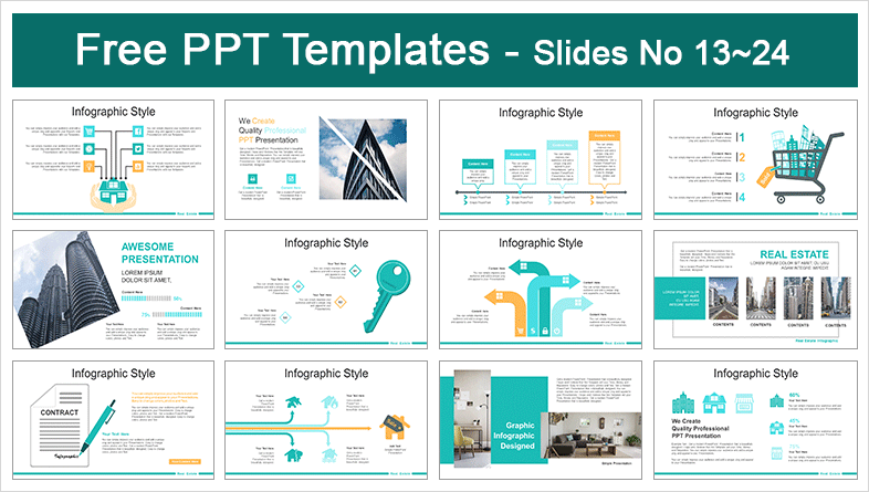  City Buildings Skyline PowerPoint Templates			 