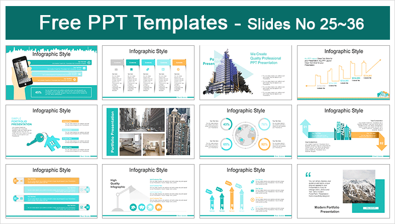  City Buildings Skyline PowerPoint Templates			 