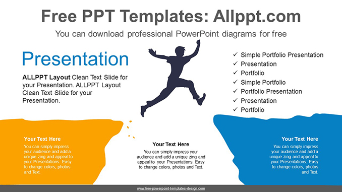  Cliff Jumping PowerPoint Diagram			 