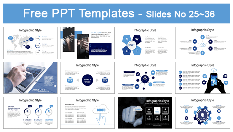  Cloud Computing Technology PowerPoint Templates			 