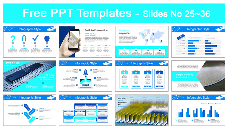  Computer Hardware Technology PowerPoint Templates			 