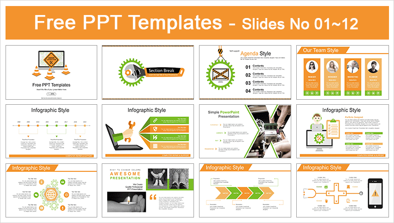  Computer Repair PowerPoint Templates			 