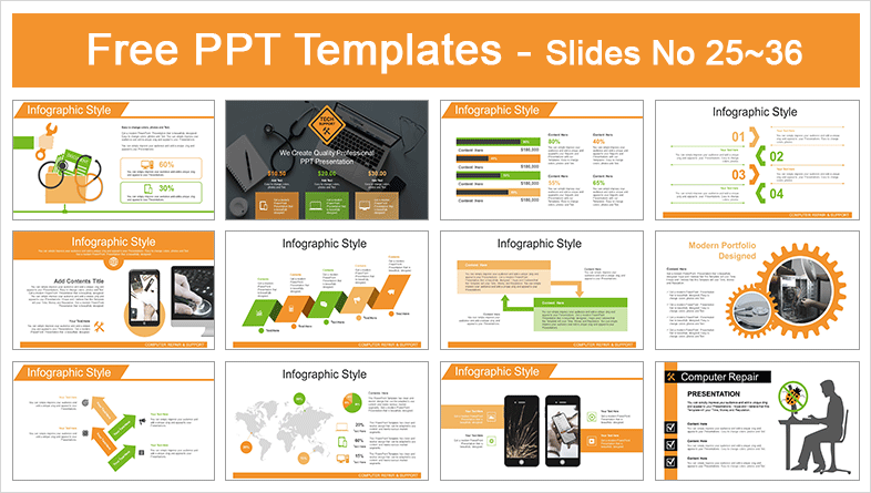  Computer Repair PowerPoint Templates			 