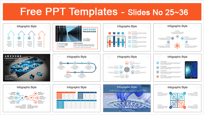  DNA Gene Biotechnology PowerPoint Templates			 