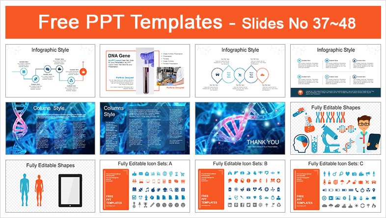  DNA Gene Biotechnology PowerPoint Templates			 