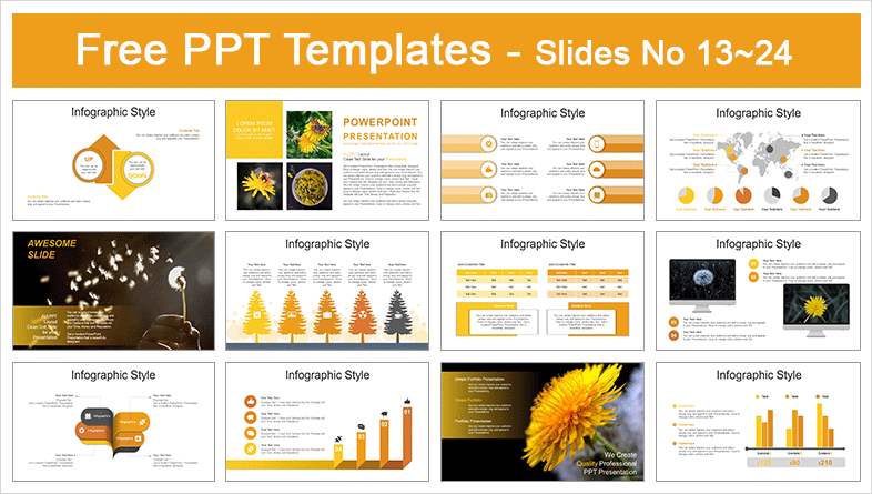  Dandelion Seeds Blowing PowerPoint Templates			 