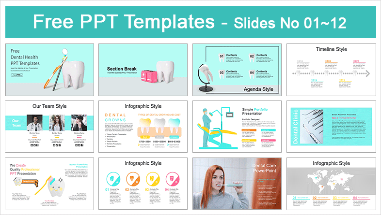  Dental Health Care PowerPoint Templates 