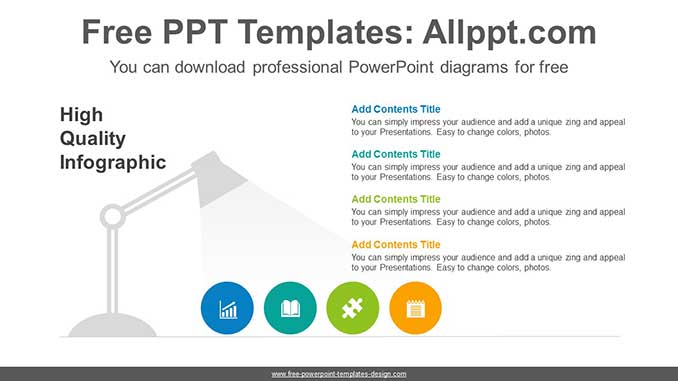  Desk Lamp Highlight PowerPoint Diagram			 