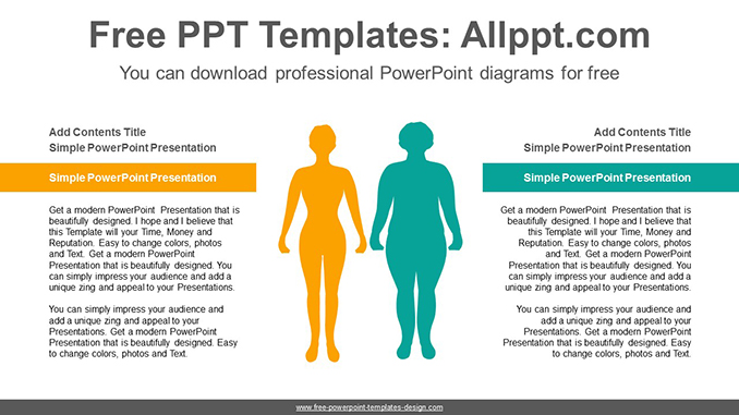  Diet Before-After PowerPoint Diagram			 