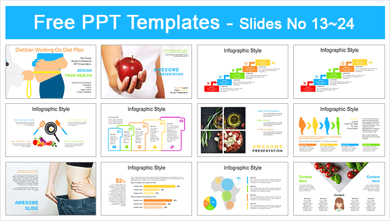  Diet Plan Nutritionist PowerPoint Templates			 