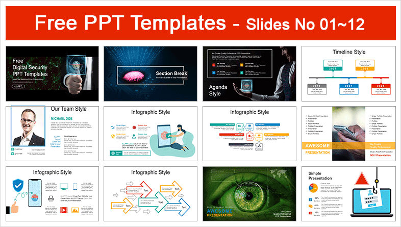  Digital Security PowerPoint Templates			 