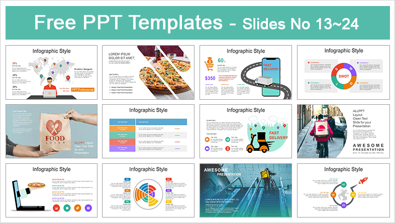  E-Commerce Fast Delivery PowerPoint Templates			 