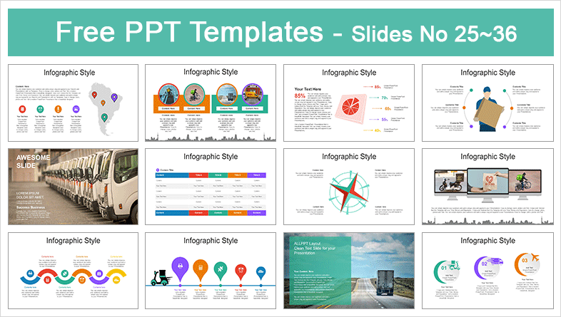  E-Commerce Fast Delivery PowerPoint Templates			 