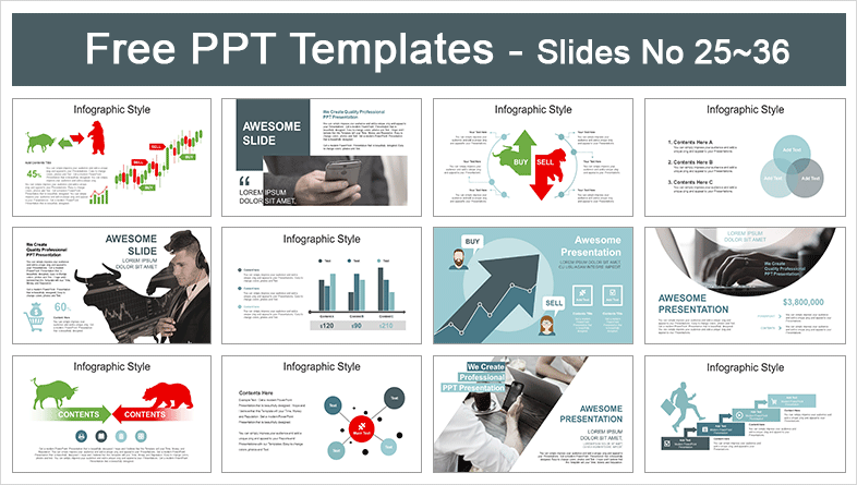  Economical Stock Market PowerPoint Templates			 