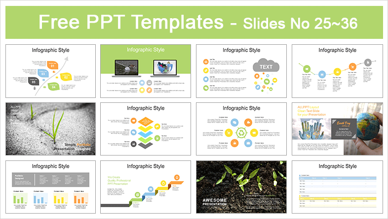  Every day earth day PowerPoint Templates			 