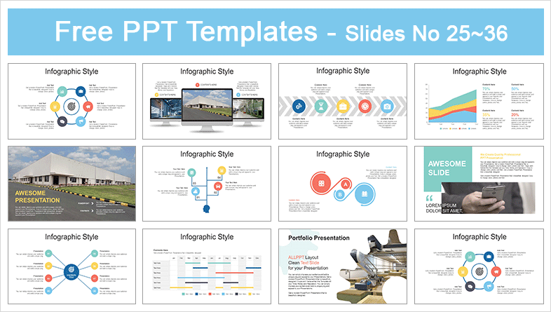  Factory Automation Industry PowerPoint Templates			 