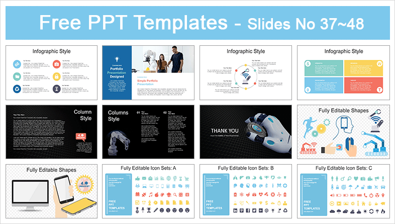  Factory Automation Industry PowerPoint Templates			 