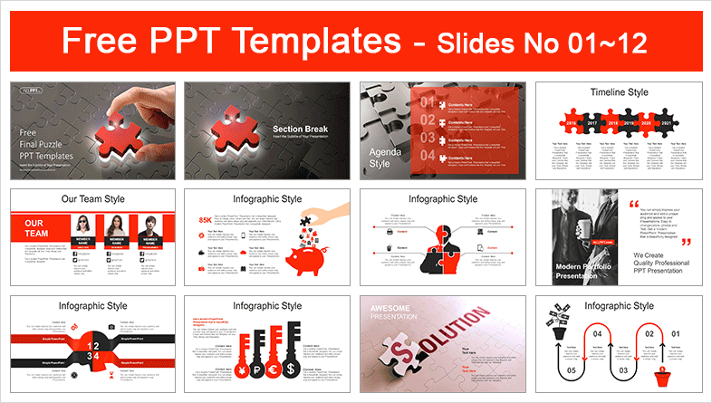  Final Puzzle Piece PowerPoint Templates			 